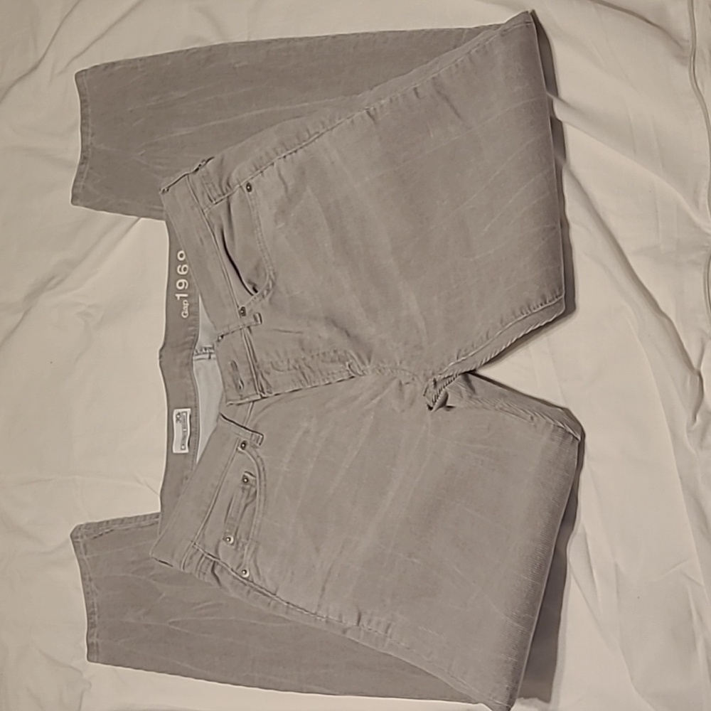 GAP corduroy 30R light grey always skinny